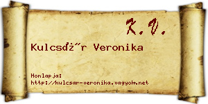 Kulcsár Veronika névjegykártya