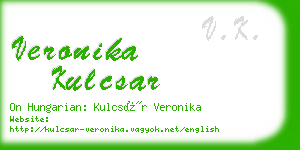 veronika kulcsar business card